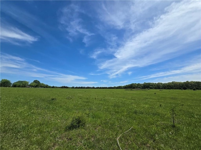 view of undeveloped land with rural landscape