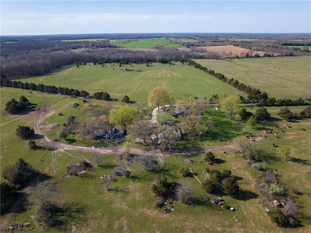 aerial overview of property's location with rural landscape
