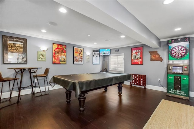 8912 NE 97th St, Kansas City, MO 64157 - game room featuring wood finished floors, crown molding, and baseboards