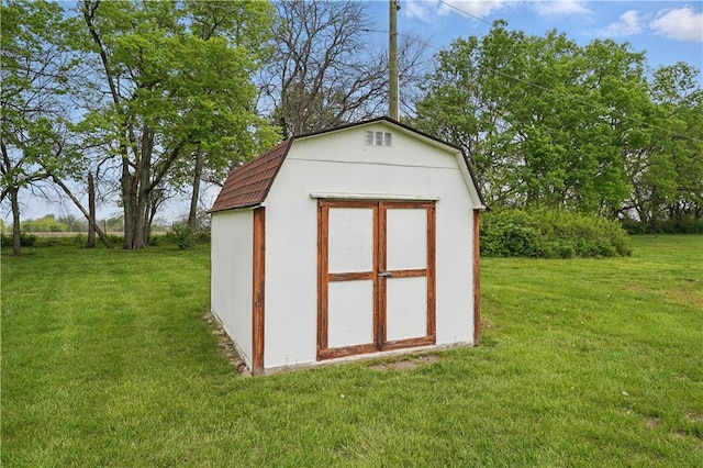view of shed
