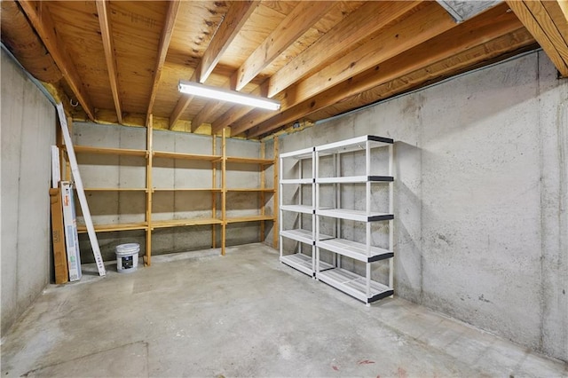 view of storage area