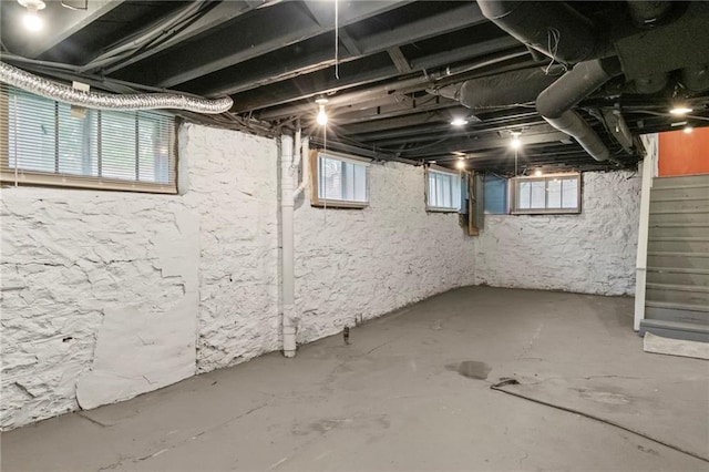 5547 Rockhill Rd, Kansas City, MO 64110 - below grade area with stairway