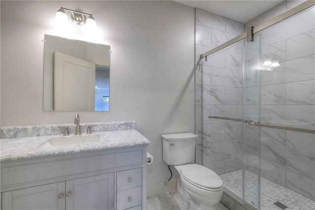 18670 W 248th St, Paola, KS 66071 - full bathroom featuring toilet, vanity, and a stall shower
