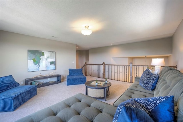 18670 W 248th St, Paola, KS 66071 - carpeted living room with a textured ceiling