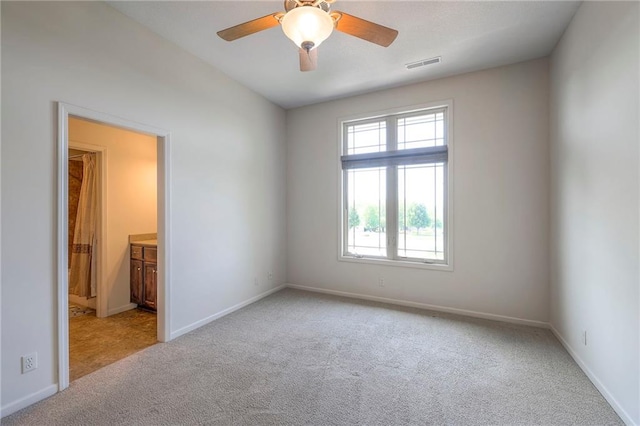 18670 W 248th St, Paola, KS 66071 - empty room with light colored carpet, a ceiling fan, and baseboards