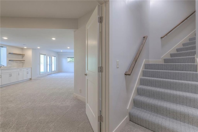 18670 W 248th St, Paola, KS 66071 - staircase with carpet, recessed lighting, and baseboards