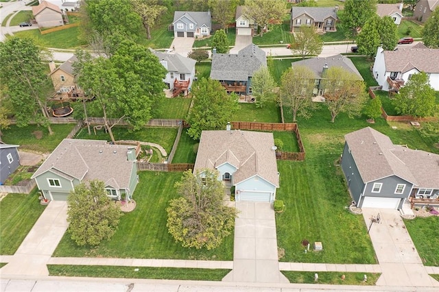 drone / aerial view featuring a residential view