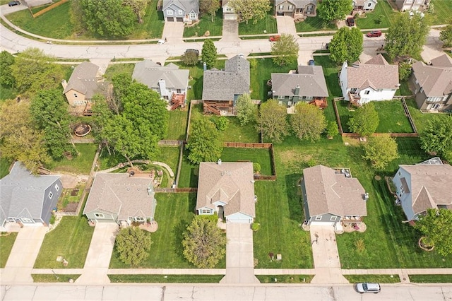 bird's eye view featuring a residential view