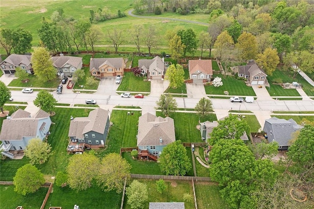 bird's eye view featuring a residential view