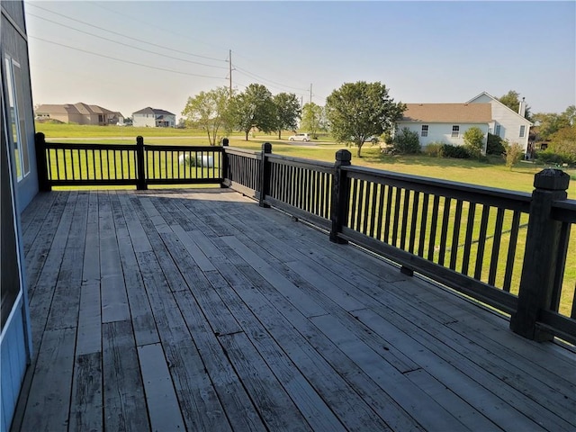 30994 W 98th St, De Soto, KS 66018 - wooden deck featuring a yard and a residential view