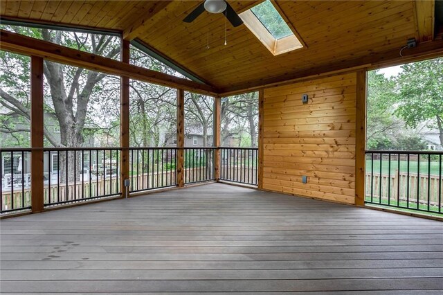 14095 S Mullen St, Olathe, KS 66062 - unfurnished sunroom with a skylight