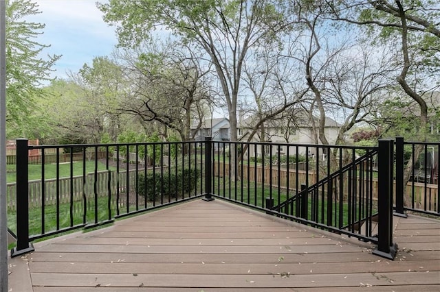 14095 S Mullen St, Olathe, KS 66062 - wooden deck with a fenced backyard