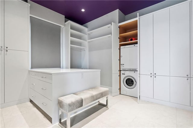 10712 W 165th St, Overland Park, KS 66221 - washroom with stacked washer / drying machine