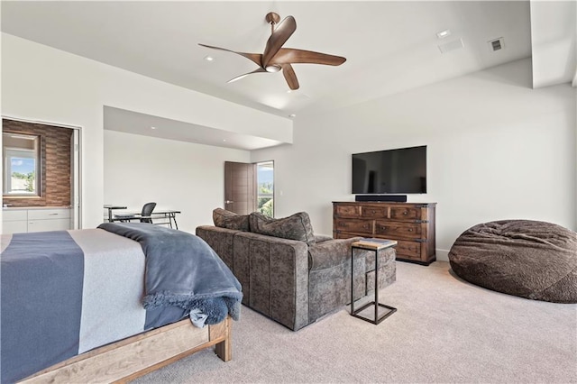 10712 W 165th St, Overland Park, KS 66221 - bedroom featuring light carpet and ceiling fan