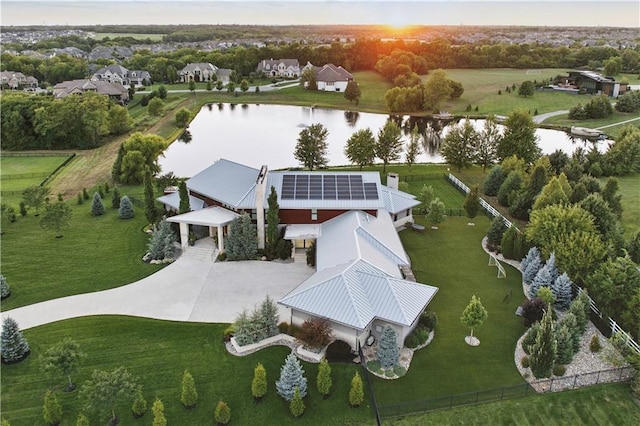 10712 W 165th St, Overland Park, KS 66221 - view from above of property with a large body of water