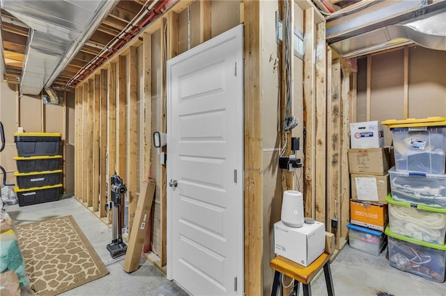 view of storage area
