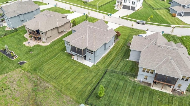 drone / aerial view featuring a residential view