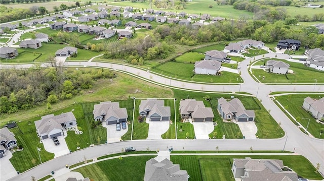 drone / aerial view with a residential view