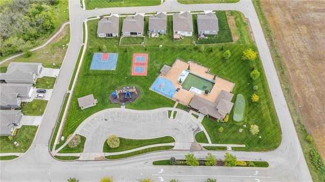 birds eye view of property featuring a residential view