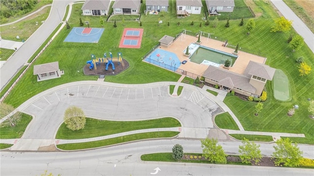 bird's eye view featuring a residential view