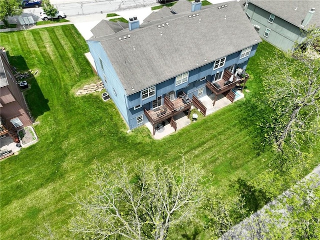 view from above of property
