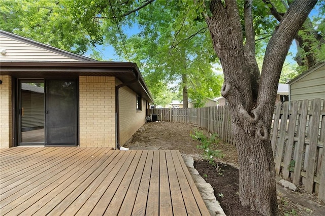 1804 Kenmar Dr, Manhattan, KS 66502 - wooden deck with a fenced backyard