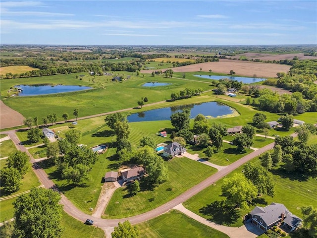 bird's eye view of a nearby body of water