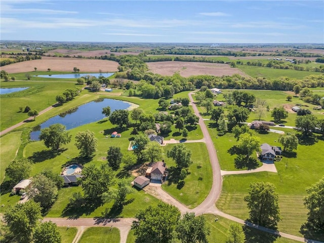 bird's eye view of a nearby body of water