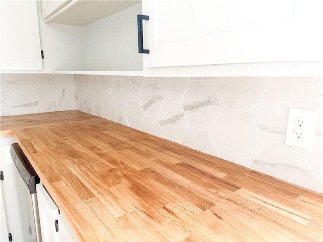 408 W 101st Ter, Kansas City, MO 64114 - interior space featuring wood counters and white cabinetry
