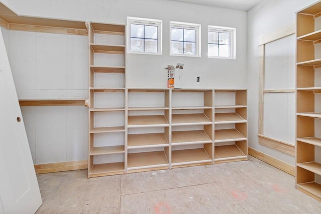 view of walk in closet