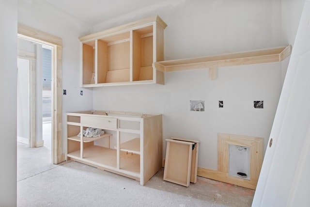 view of clothes washing area