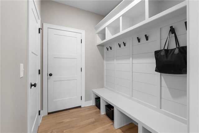 5566 Thousand Oaks Dr, Parkville, MO 64152 - mudroom with baseboards and light wood-style floors