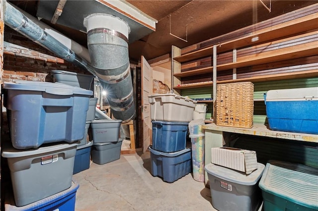 view of storage room