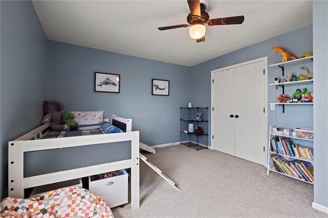 28274 W 311th St, Paola, KS 66071 - carpeted bedroom featuring ceiling fan and a closet