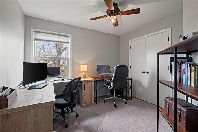 28274 W 311th St, Paola, KS 66071 - office with a ceiling fan and light carpet