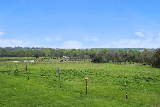 28274 W 311th St, Paola, KS 66071 - view of yard featuring a water view and a rural view