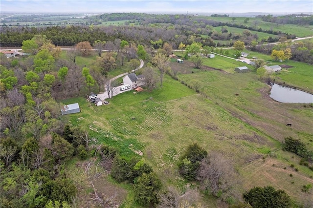 28274 W 311th St, Paola, KS 66071 - aerial overview of property's location featuring rural landscape