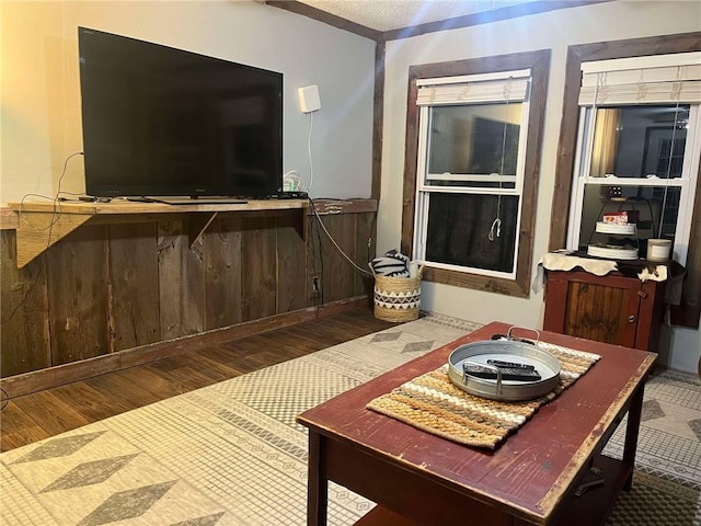 dining room with wood finished floors