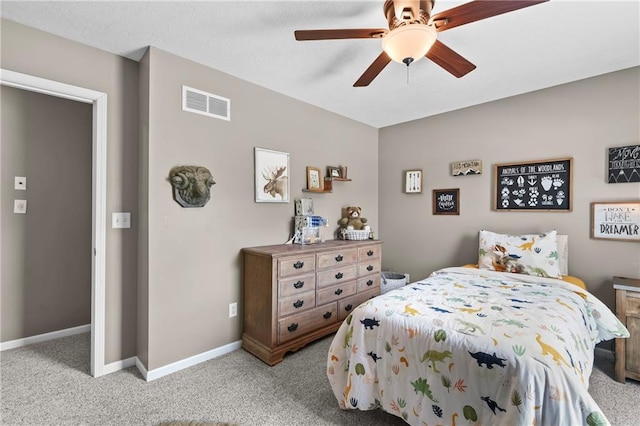 12200 E 214th Ter, Peculiar, MO 64078 - bedroom featuring light colored carpet, baseboards, and ceiling fan