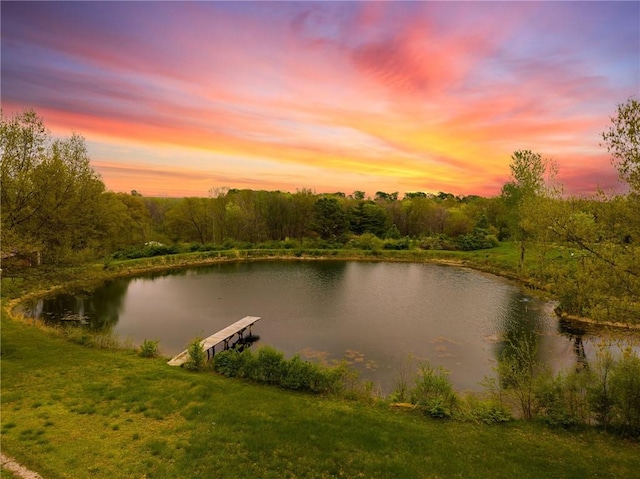 8725 Nebo Hills Rd, Liberty, MO 64068 - water view with a dock