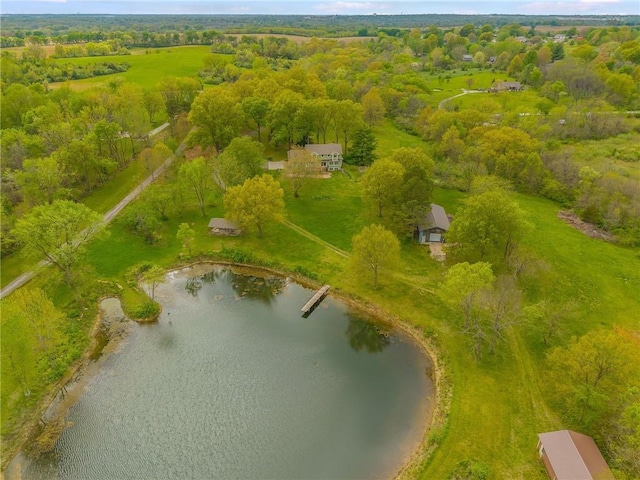 8725 Nebo Hills Rd, Liberty, MO 64068 - bird's eye view with a water view