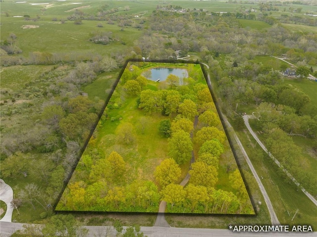 8725 Nebo Hills Rd, Liberty, MO 64068 - aerial view with a water view