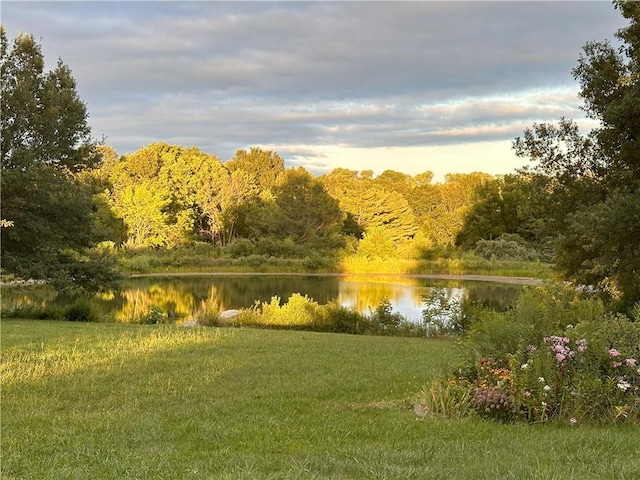 8725 Nebo Hills Rd, Liberty, MO 64068 - property view of water featuring a forest view