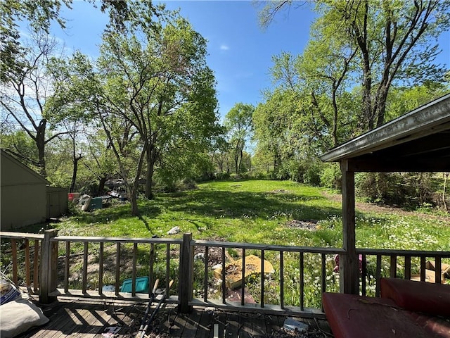 exterior space with a deck