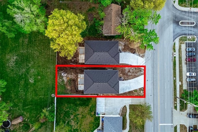 aerial overview of property's location with property boundaries highlighted