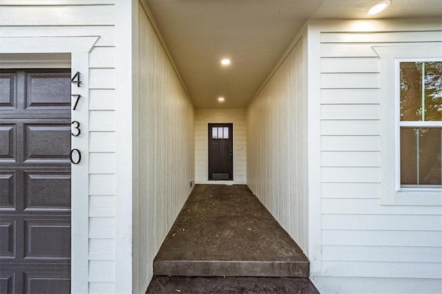 view of exterior entry