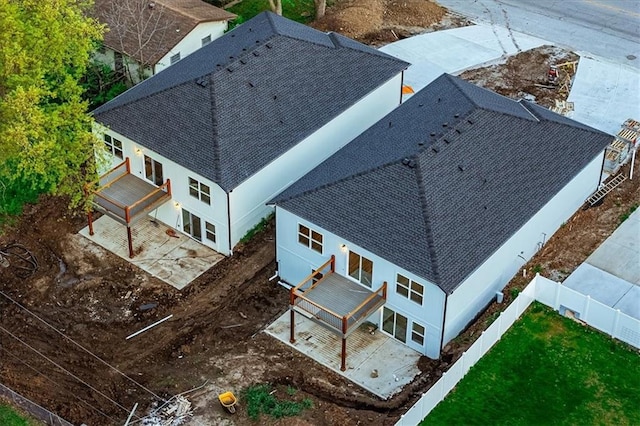 view of subject property