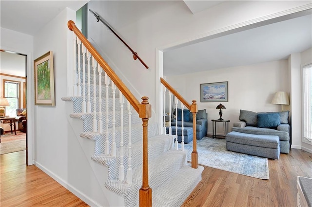 6600 W 125th Ter, Overland Park, KS 66209 - stairway featuring wood finished floors and baseboards