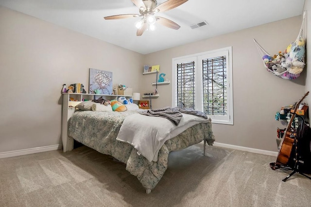 10863 S Cedar Niles Cir, Olathe, KS 66061 - bedroom featuring carpet floors, baseboards, and ceiling fan