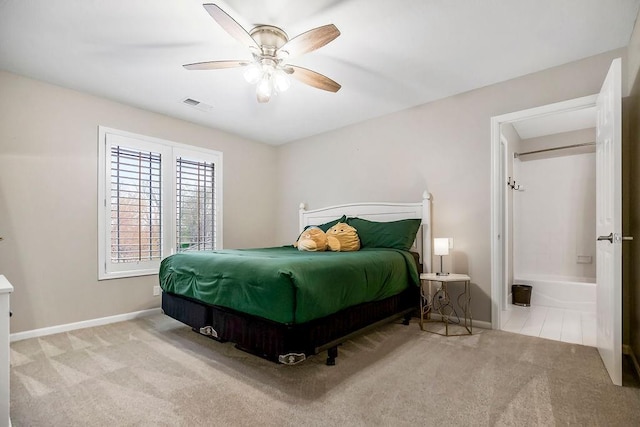 10863 S Cedar Niles Cir, Olathe, KS 66061 - bedroom featuring carpet, baseboards, and ceiling fan